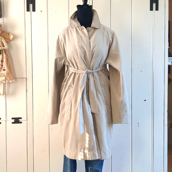 🎄5/$5 FRIDAY Vintage faux suede trench (with zip out lining) sz L - Picture 5 of 13